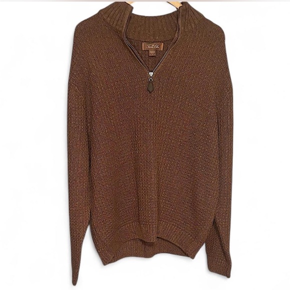 Tasso Elba 100% Cotton Quarter Zip Sweater - Picture 1 of 3